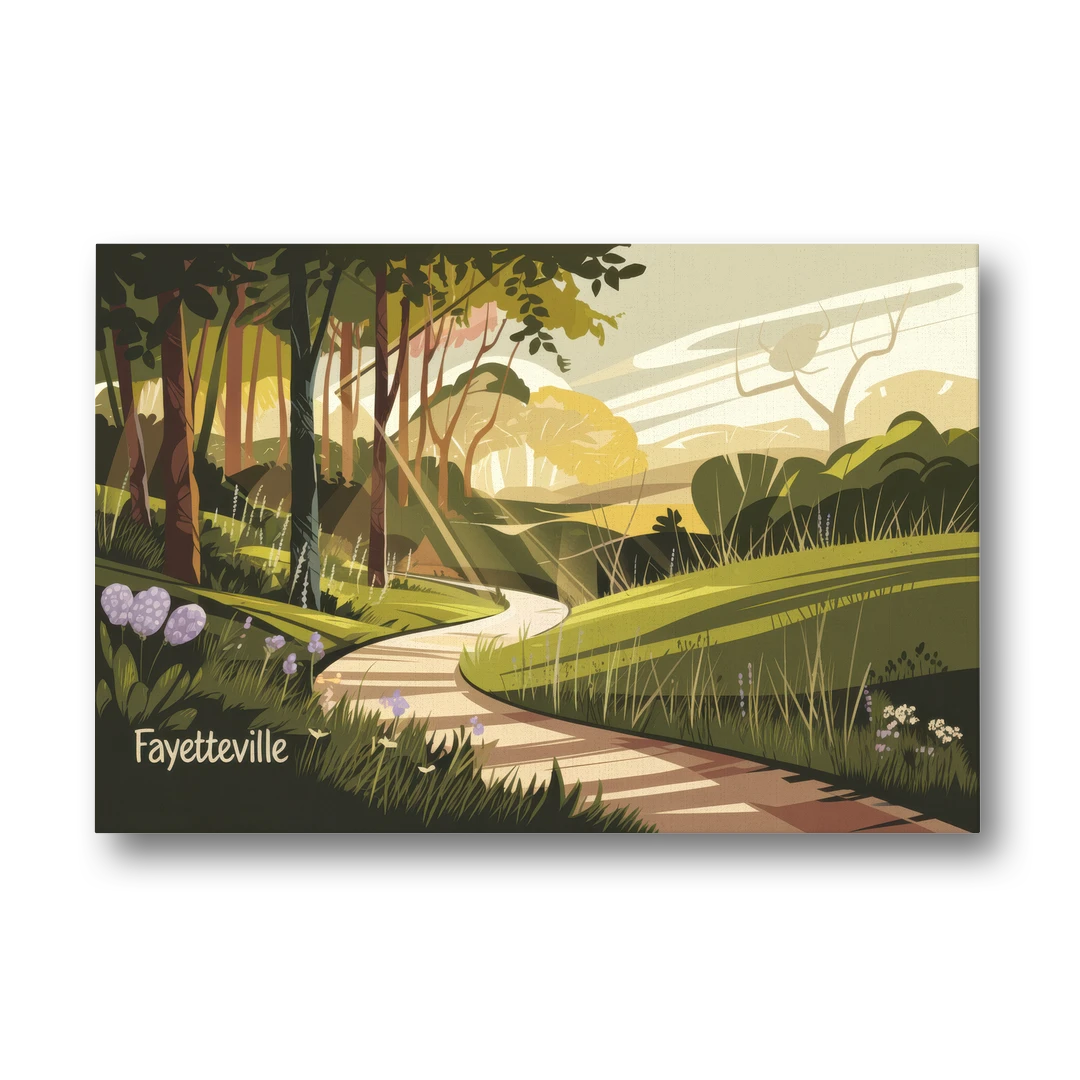 Fayetteville Scenic Trails - Canvas Wall Art - Front