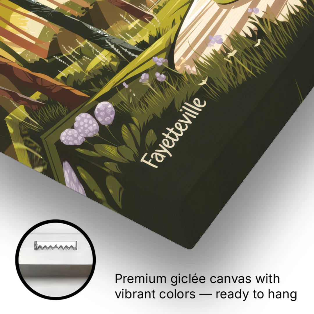 Fayetteville Scenic Trails - Canvas Wall Art - Gallery Wrap Corner