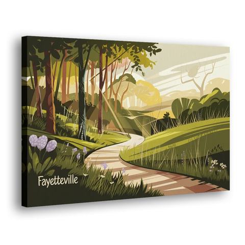 Fayetteville Scenic Trails - Canvas Wall Art