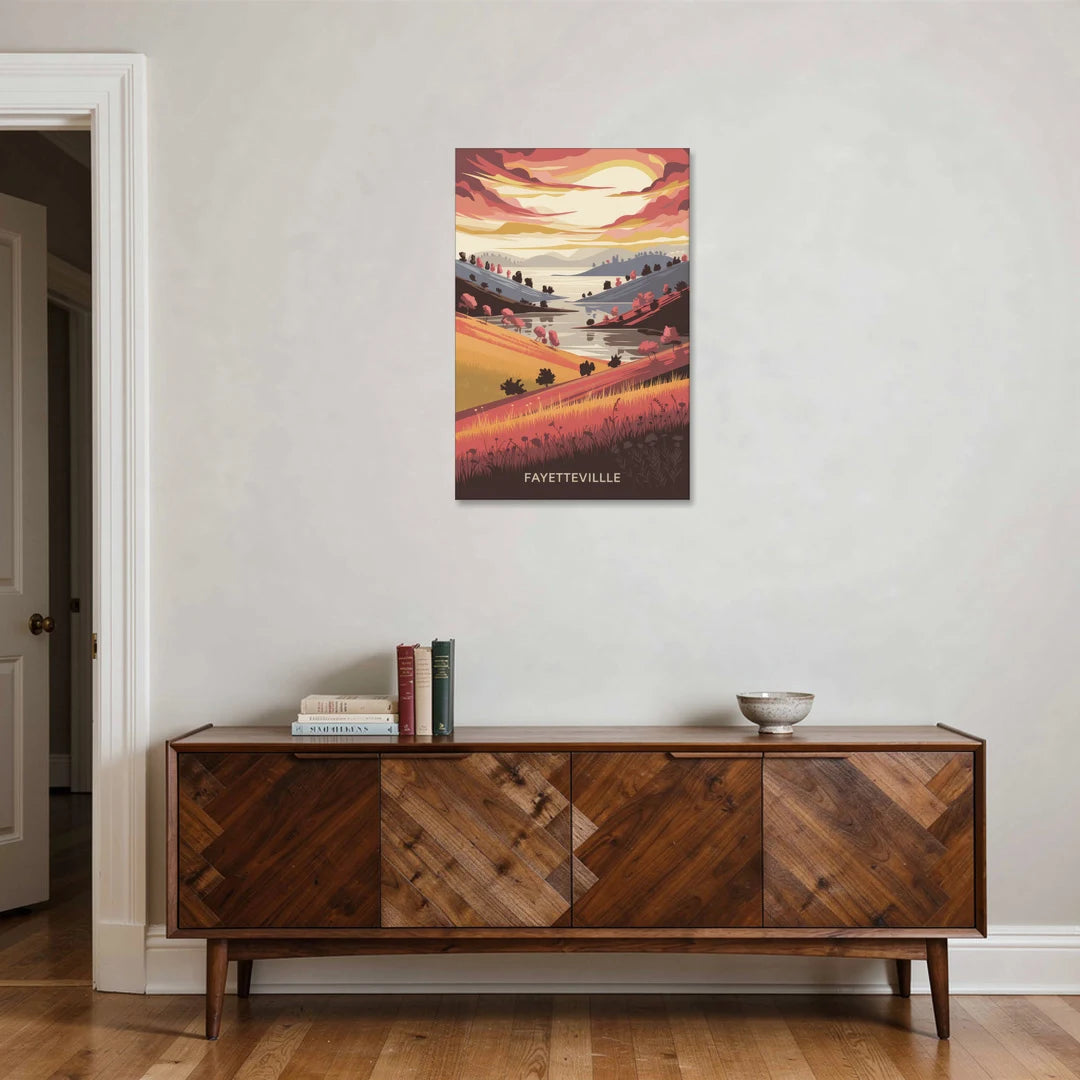 Fayetteville Sunset Views - Canvas Wall Art - Coffee Table - 24x36