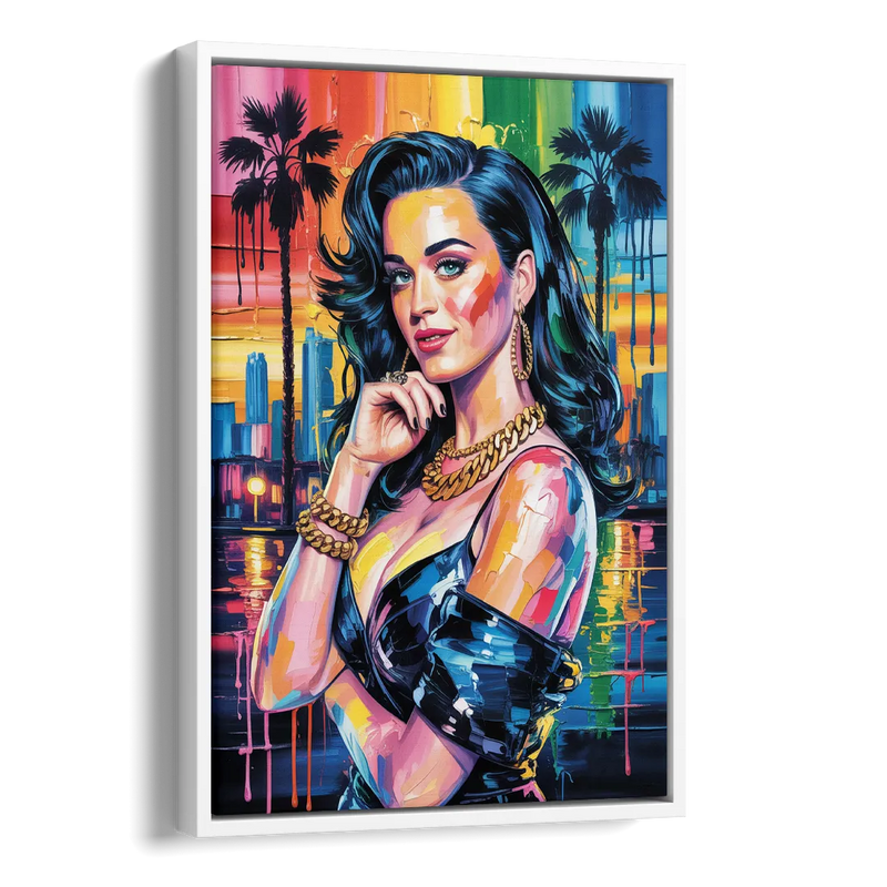 Firework Side - White Canvas Wall Art