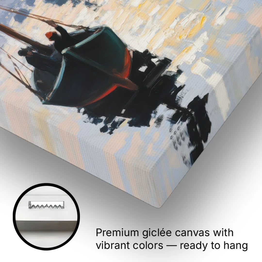 Fischmarkt Sunrise - Canvas Wall Art - Gallery Wrap Corner