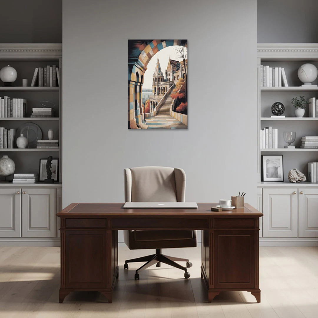 Fisherman's Bastion View - Canvas Wall Art - Office - 24x36