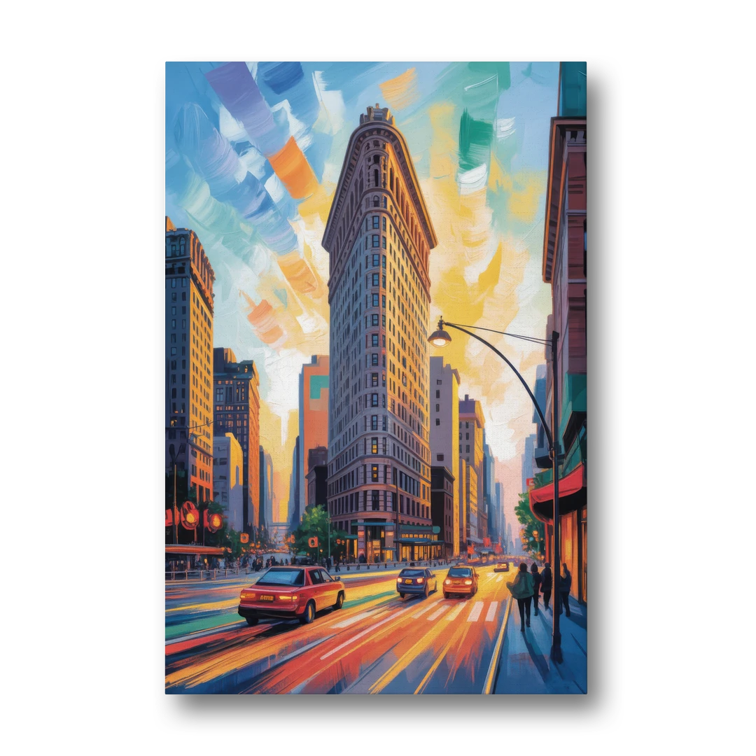 Flatiron Building Landmark - Canvas Wall Art - Front