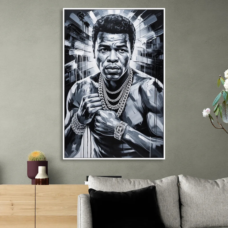 Float Like Living Room - White Canvas Wall Art