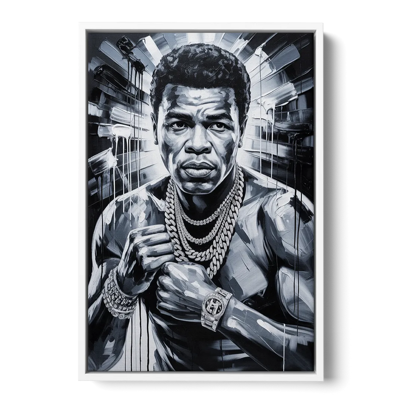 Float Like Front - White Canvas Wall Art