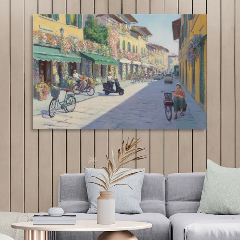 Florentine Streets Sitting Room - Canvas Wall Art