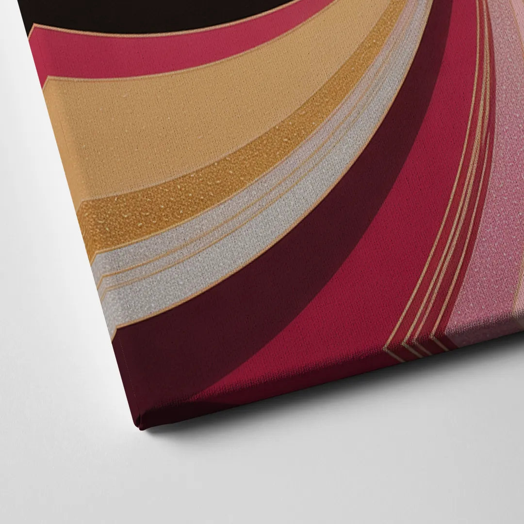 Fluid Elegance Pink Abstract Canvas Close Up