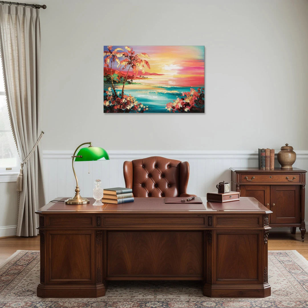 Fort Lauderdale Coastal Sunset - Canvas Wall Art - Office - 36x24
