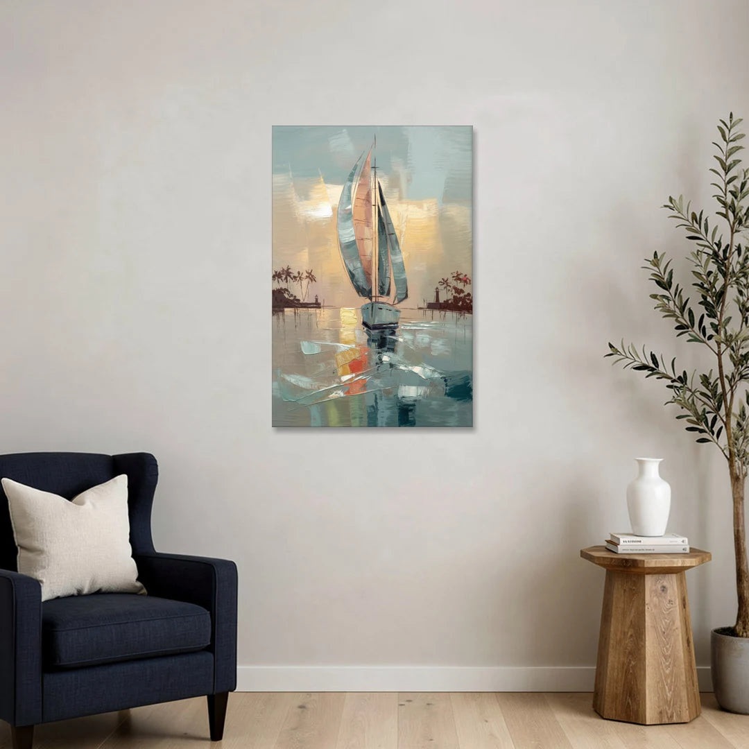 Fort Lauderdale Nautical Charm - Canvas Wall Art - Sofa - 24x36