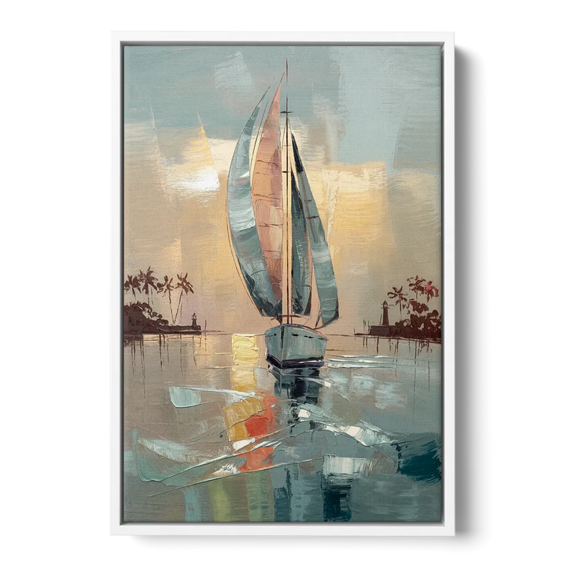 Fort Lauderdale Nautical Charm Front - White Canvas Wall Art