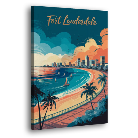 Fort Lauderdale Oceanfront Views - Canvas Wall Art
