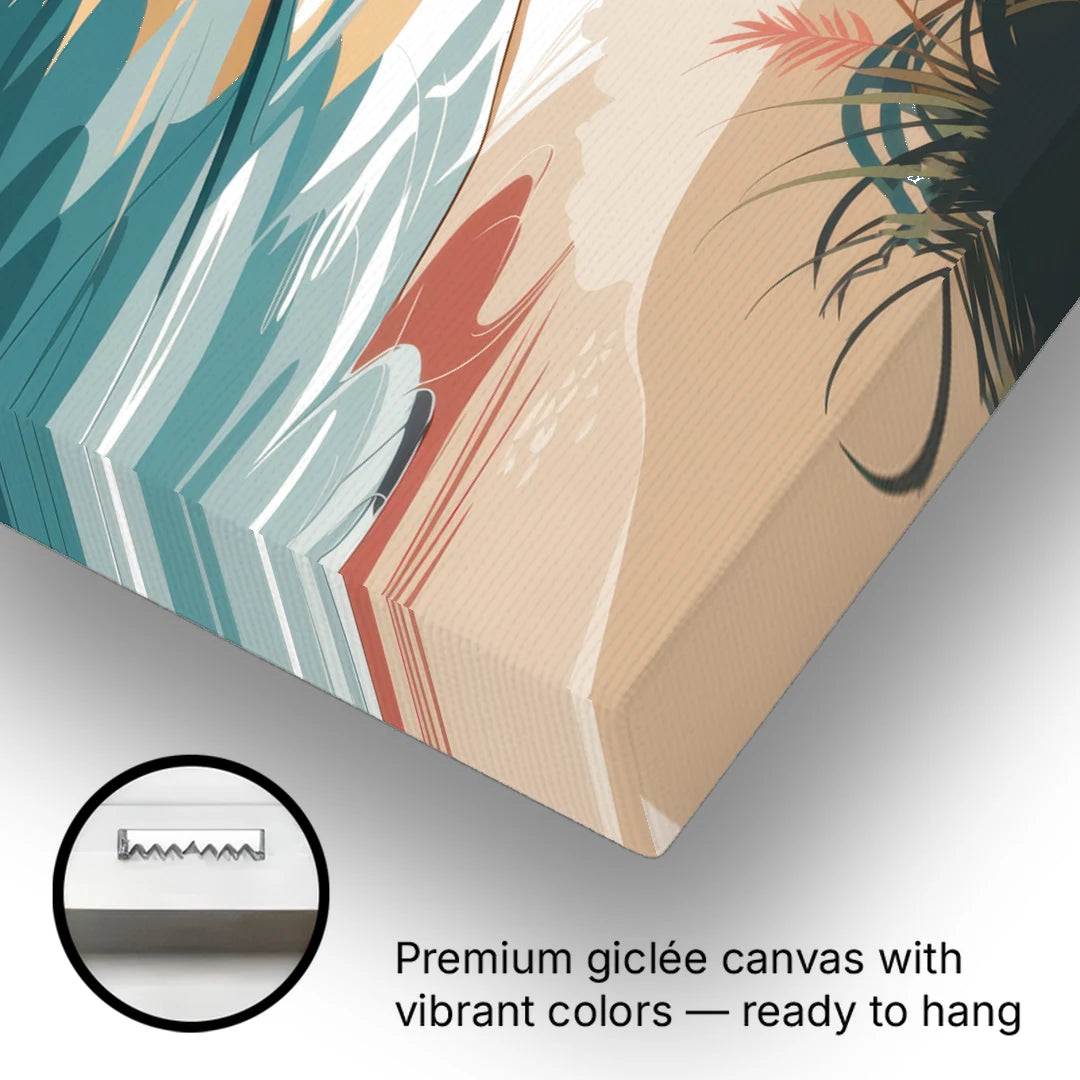 Fort Lauderdale Surf and Sand - Canvas Wall Art - Gallery Wrap Corner