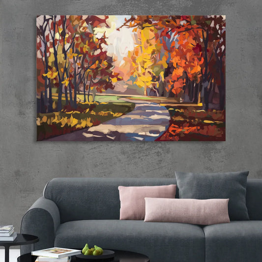 Fort Wayne Autumn Colors Living Room - Canvas Wall Art