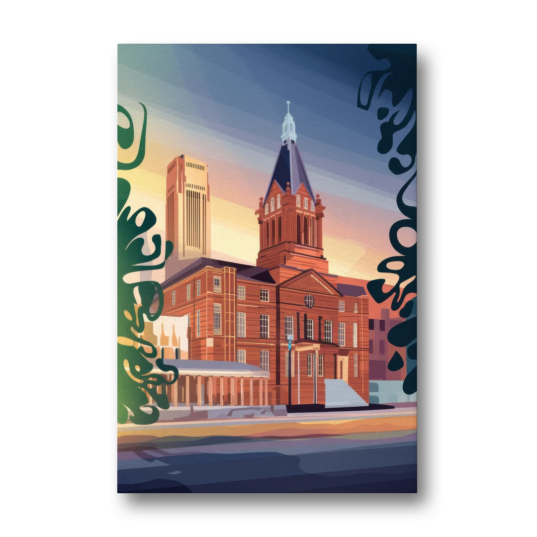 Fort Wayne Historic Landmarks - Canvas Wall Art - Front