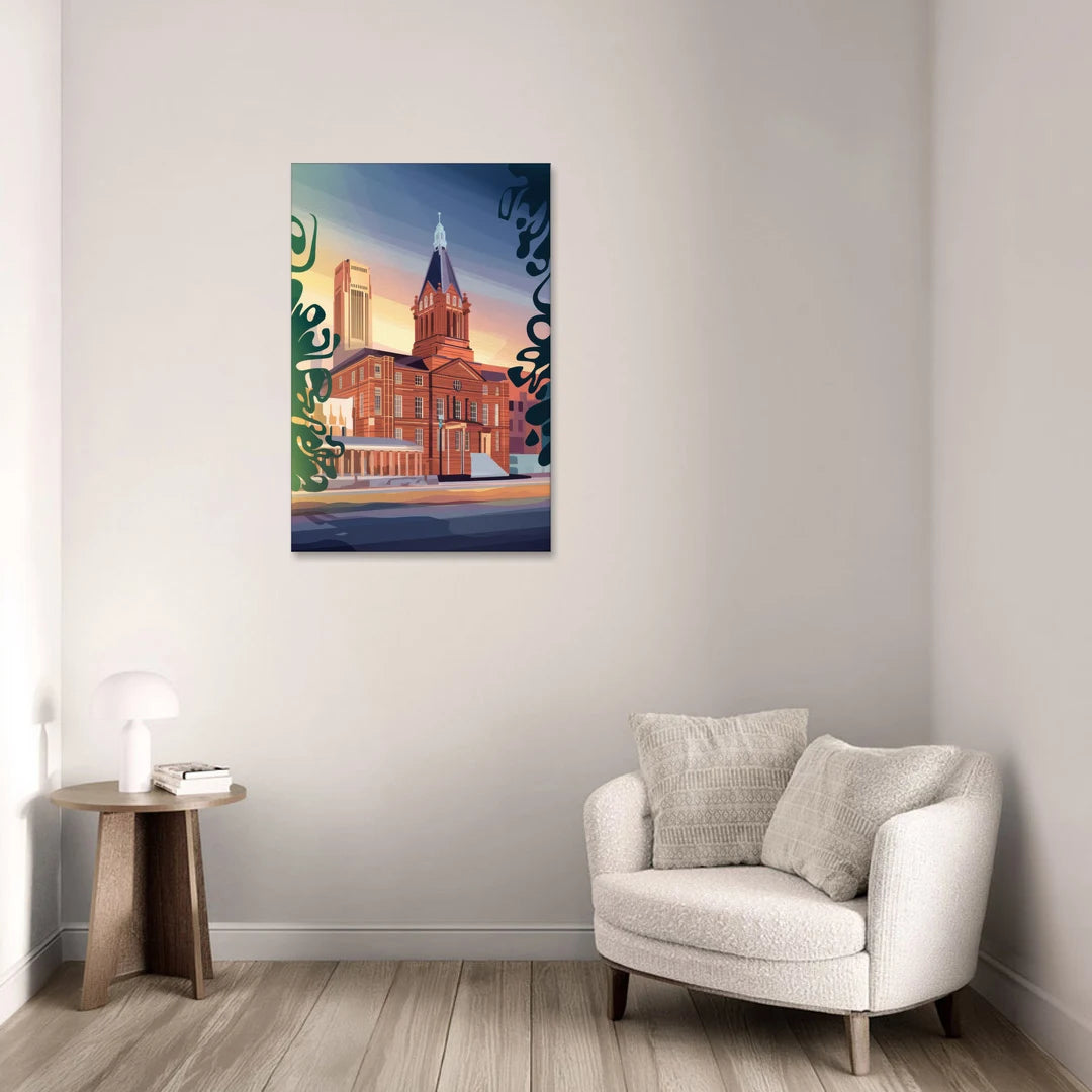 Fort Wayne Historic Landmarks - Canvas Wall Art - Sofa - 24x36