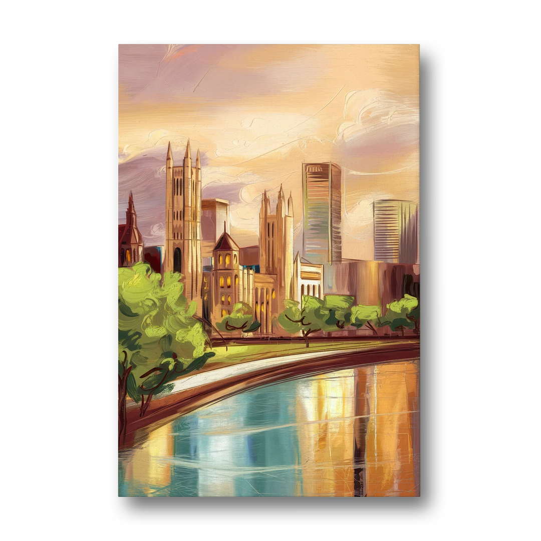Fort Wayne Historic Landmarks Heritage - Canvas Wall Art - Front