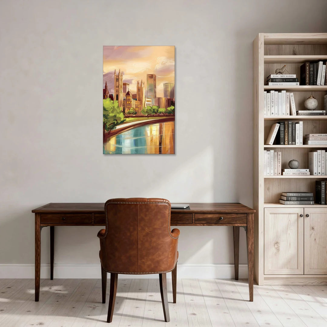 Fort Wayne Historic Landmarks Heritage - Canvas Wall Art - Office - 24x36