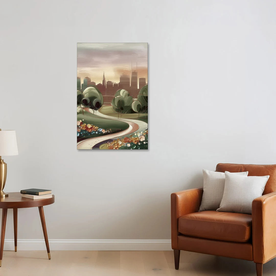 Fort Wayne Park Views - Canvas Wall Art - Sofa - 24x36