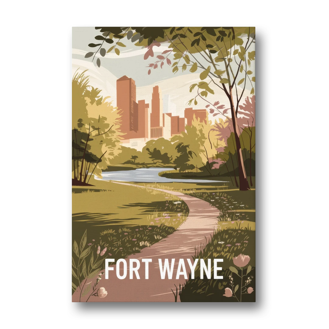 Fort Wayne Scenic Trails - Canvas Wall Art - Front