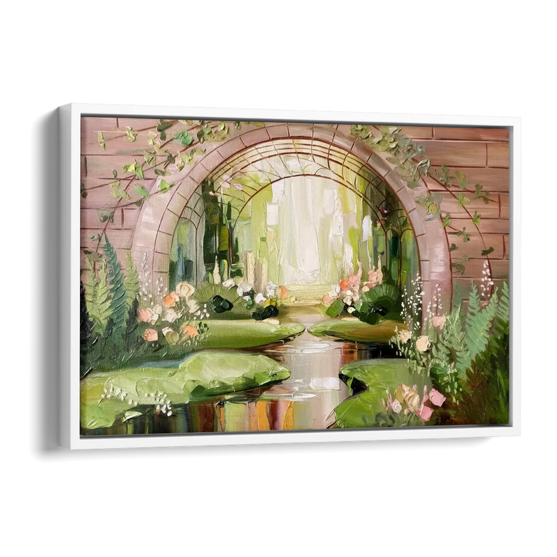Fort Worth Botanical Gardens View Side - White Canvas Wall Art