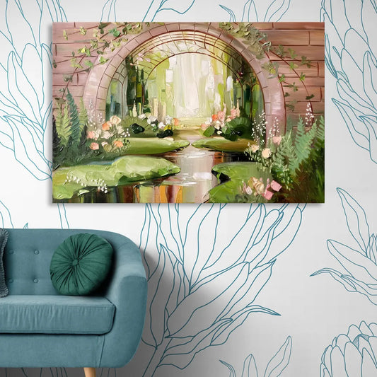 Fort Worth Botanical Gardens View Living Room - Canvas Wall Art