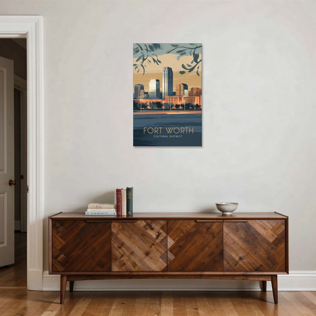 Fort Worth Cultural District Vibes - Canvas Wall Art - Coffee Table - 24x36