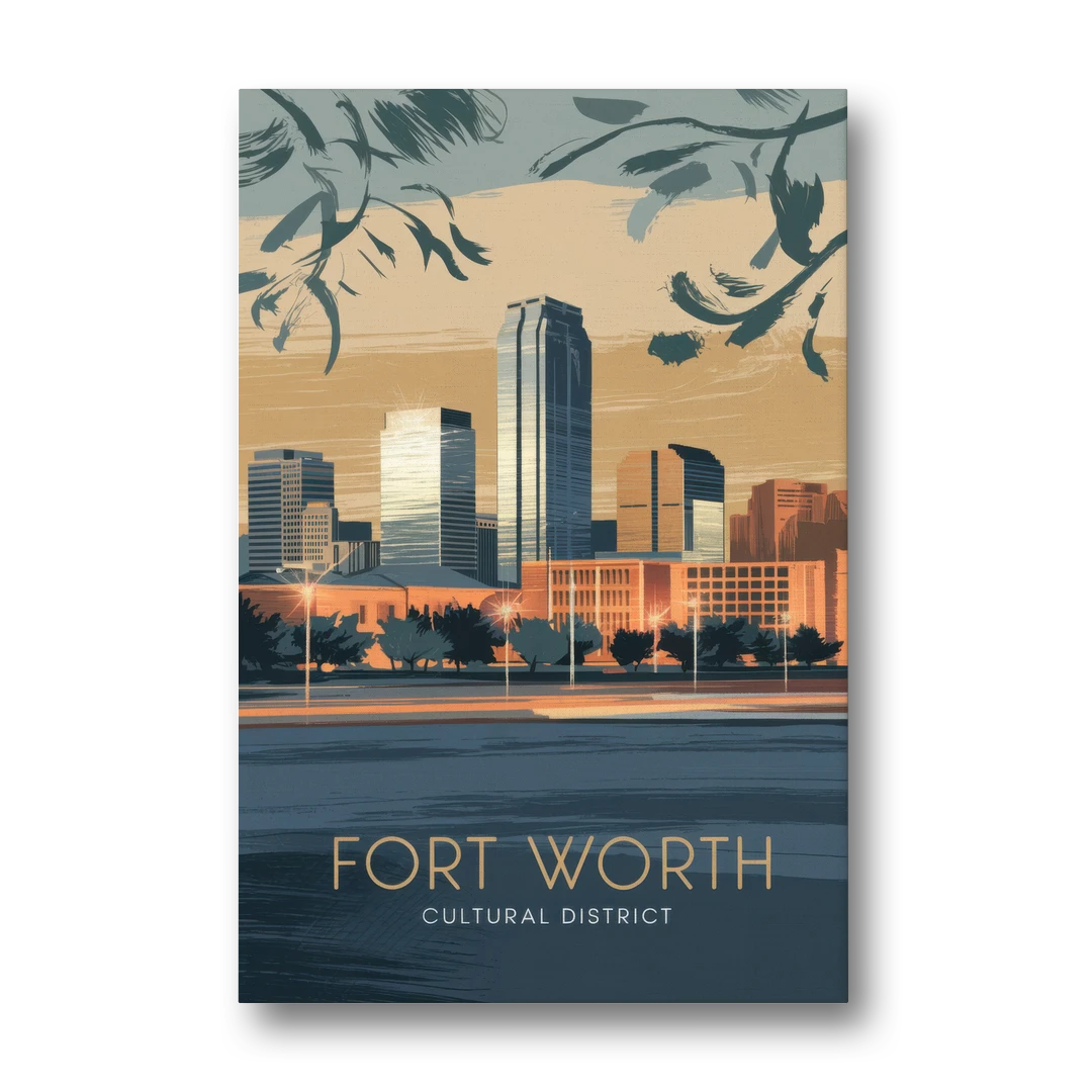 Fort Worth Cultural District Vibes - Canvas Wall Art - Front