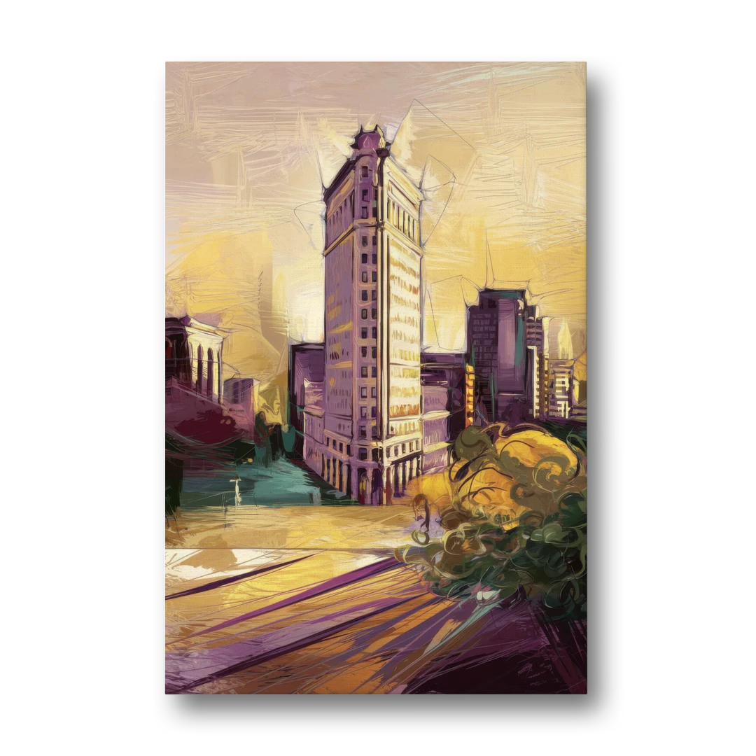 Fort Worth Historic Architecture - Canvas Wall Art - Front