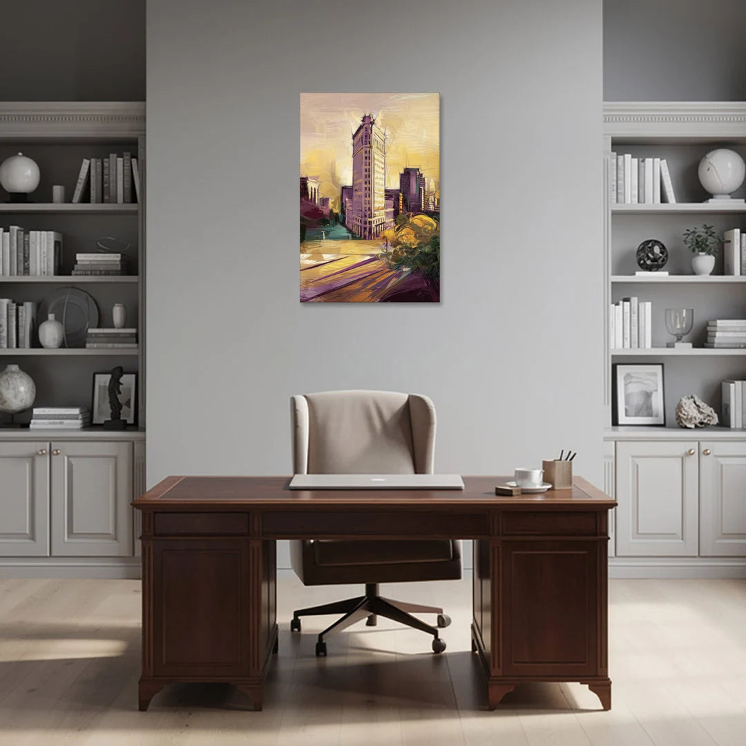 Fort Worth Historic Architecture - Canvas Wall Art - Office - 24x36