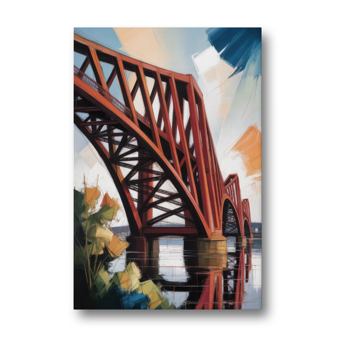Forth Bridge Elegance - Canvas Wall Art - Front