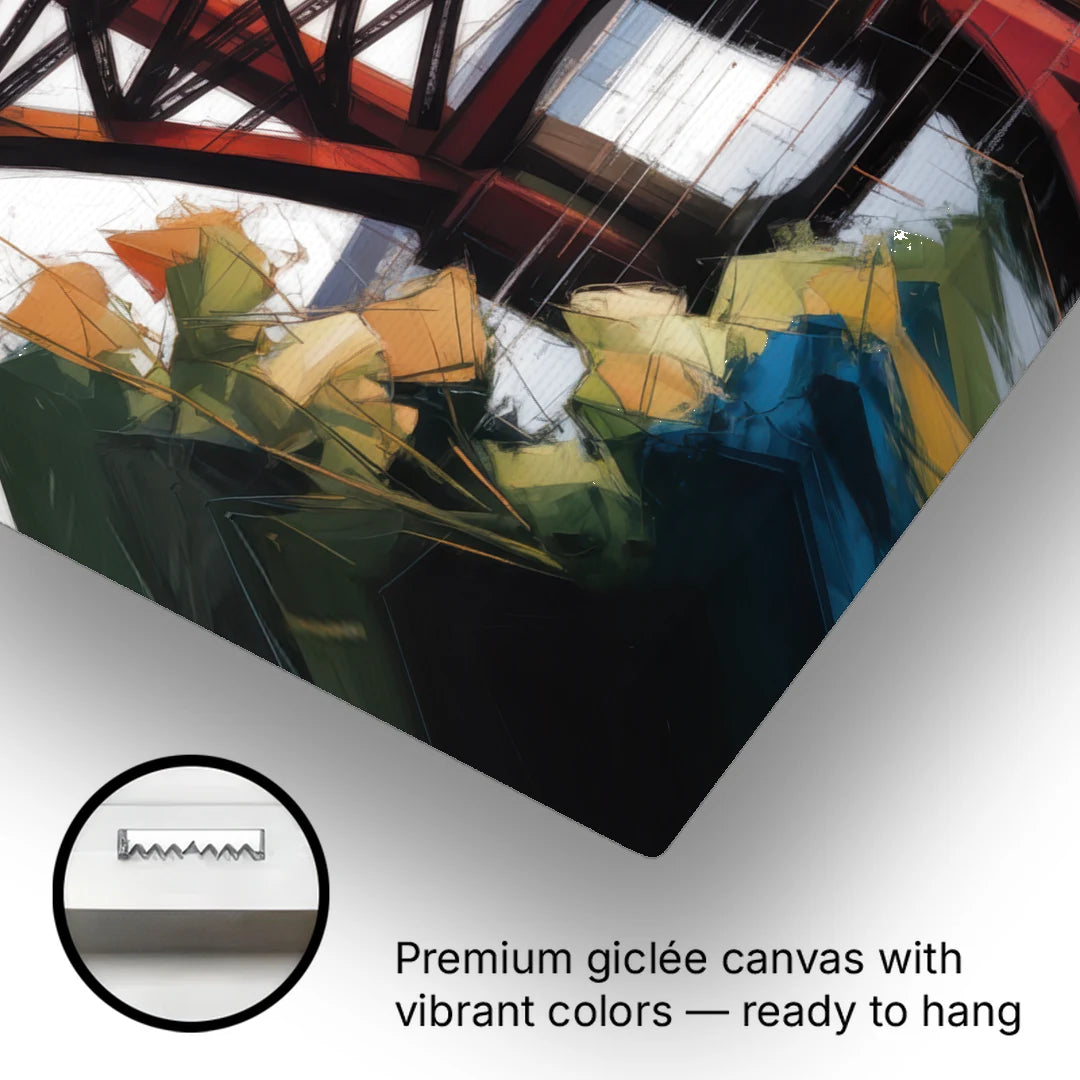 Forth Bridge Elegance - Canvas Wall Art - Gallery Wrap Corner