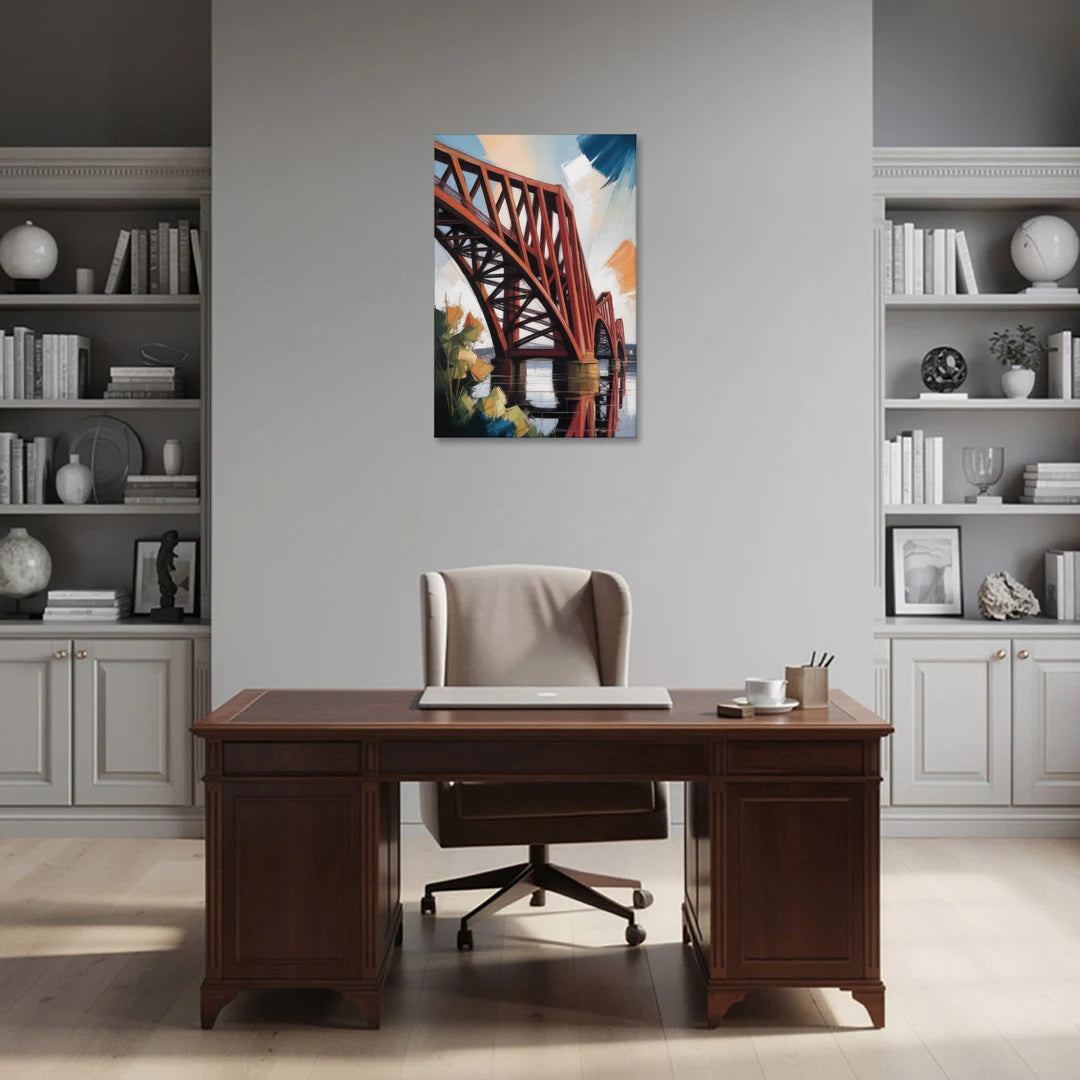 Forth Bridge Elegance - Canvas Wall Art - Office - 24x36
