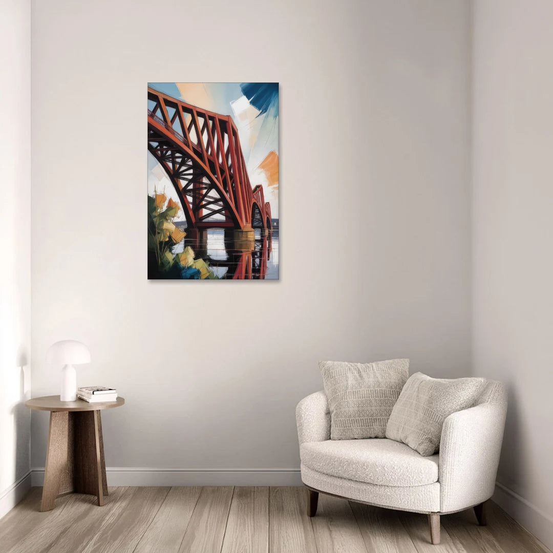 Forth Bridge Elegance - Canvas Wall Art - Sofa - 24x36