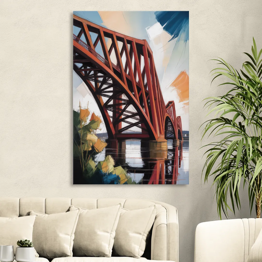 Forth Bridge Elegance Living Room - Canvas Wall Art