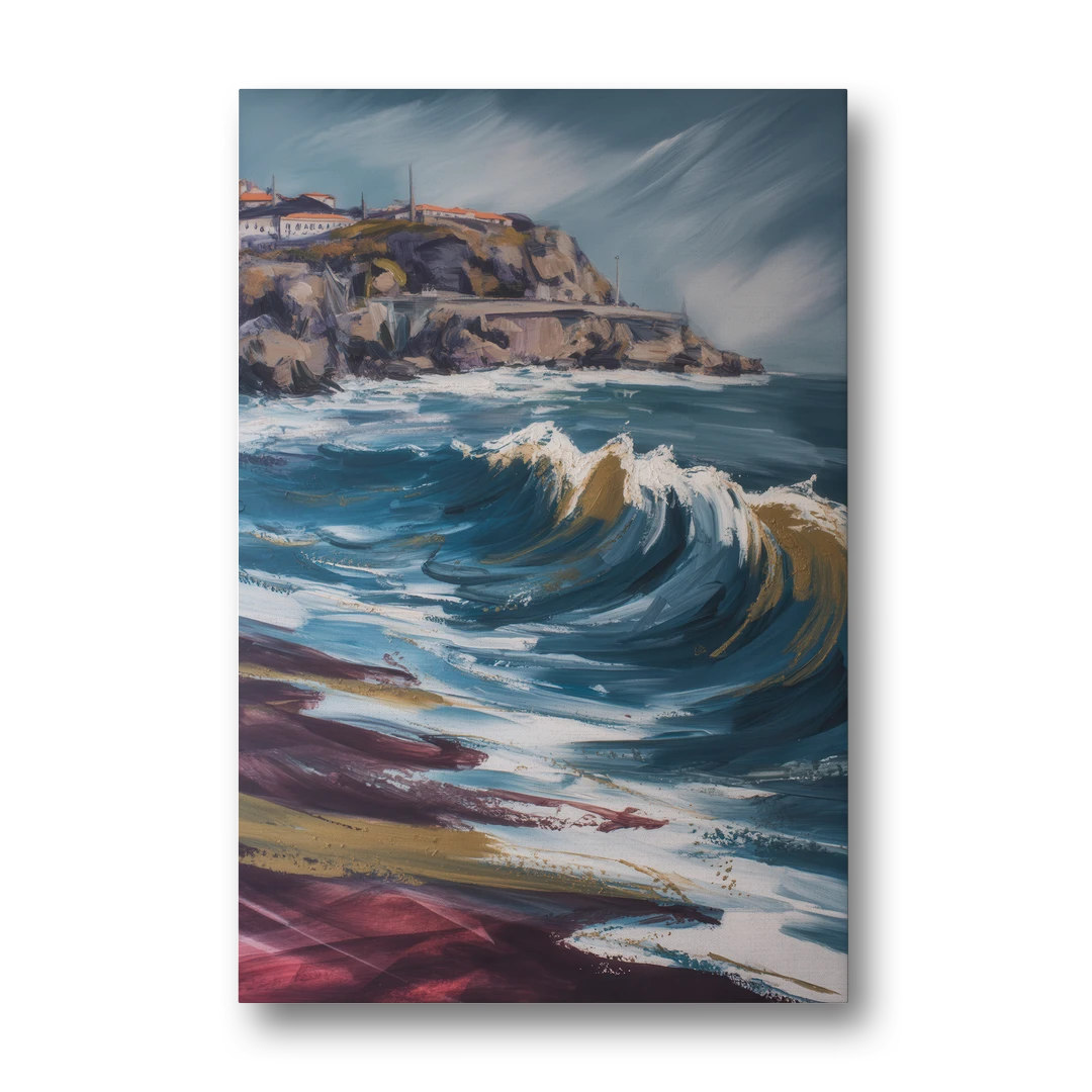 Foz do Douro Waves - Canvas Wall Art - Front
