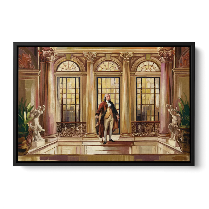 Franklin Architectural Beauty Front - Black Canvas Wall Art