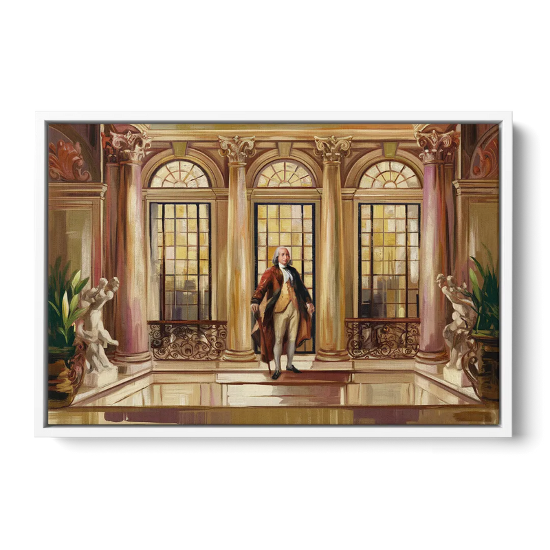 Franklin Architectural Beauty Front - White Canvas Wall Art