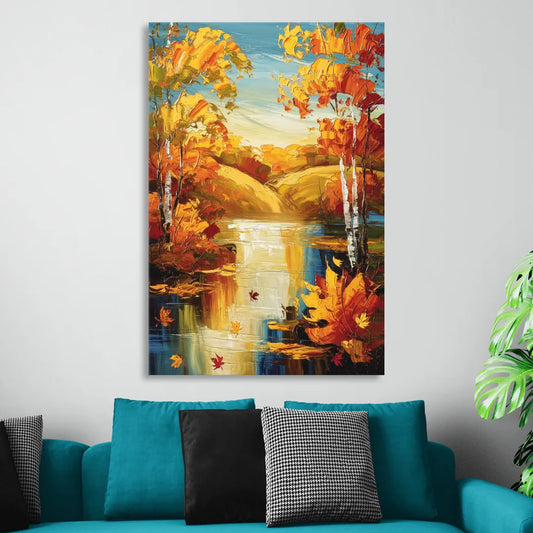 Franklin Autumn Vibes Living Room - Canvas Wall Art