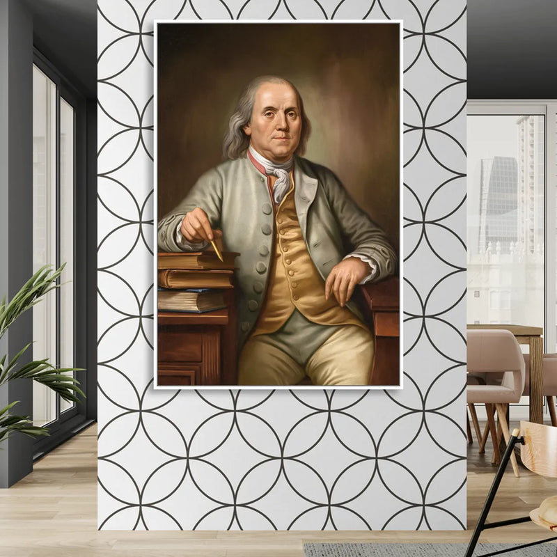Franklin Cultural Heritage Living Room - White Canvas Wall Art