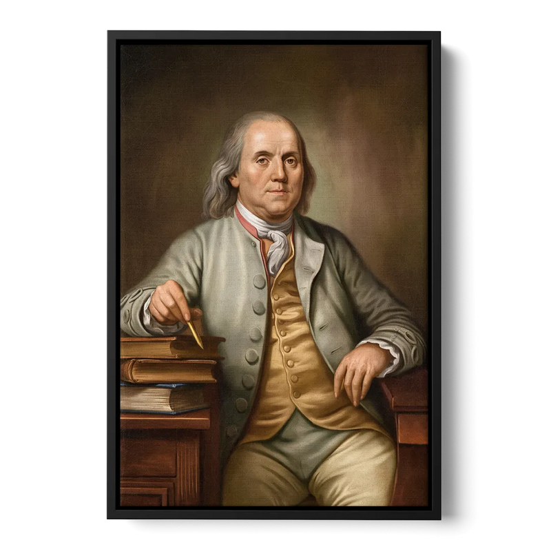 Franklin Cultural Heritage Front - Black Canvas Wall Art