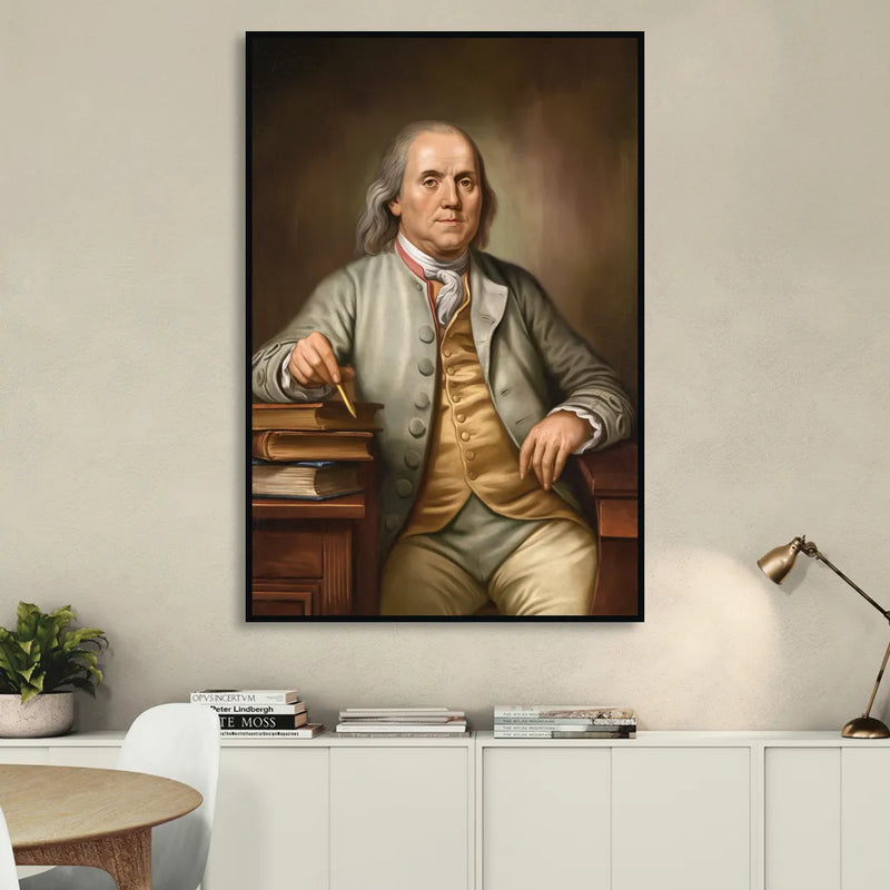 Franklin Cultural Heritage Sitting Room - Black Canvas Wall Art