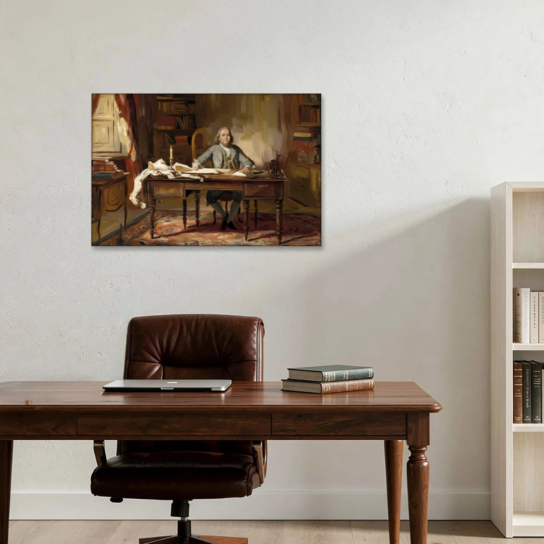 Franklin Historic Charm - Canvas Wall Art - Office - 36x24