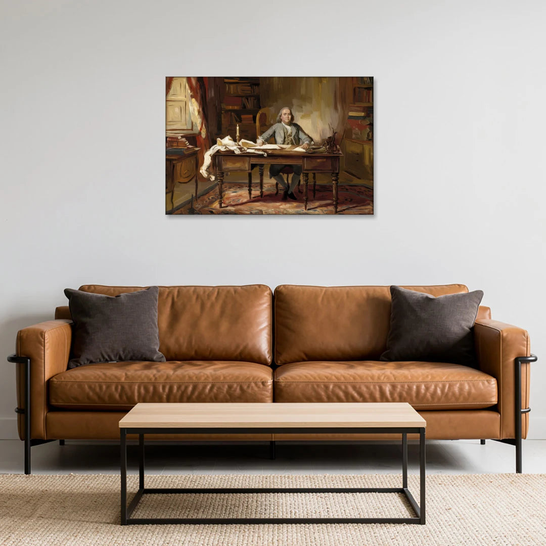 Franklin Historic Charm - Canvas Wall Art - Sofa - 36x24