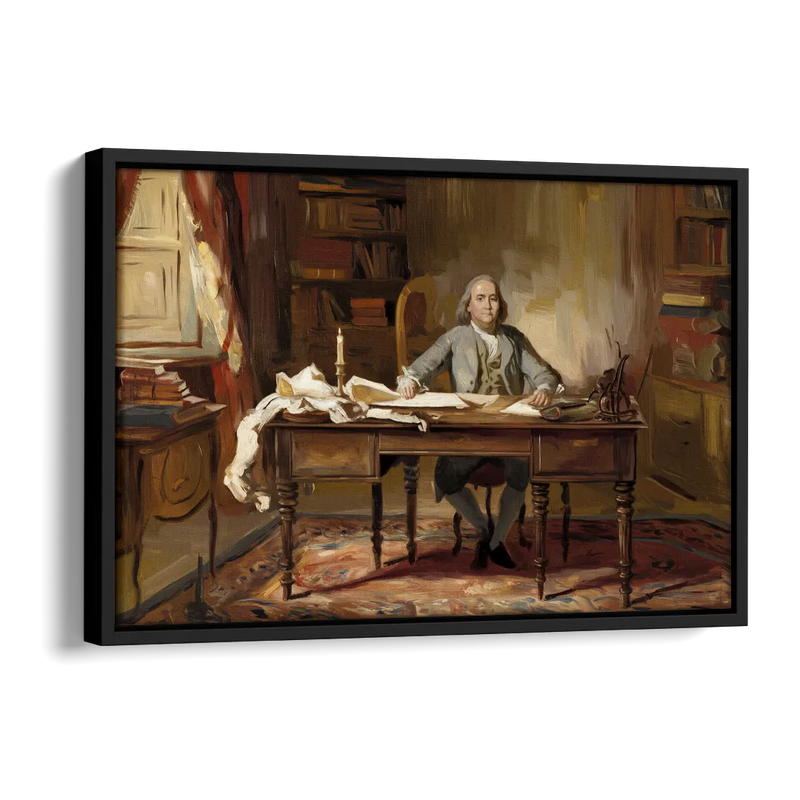 Franklin Historic Charm Side - Black Canvas Wall Art