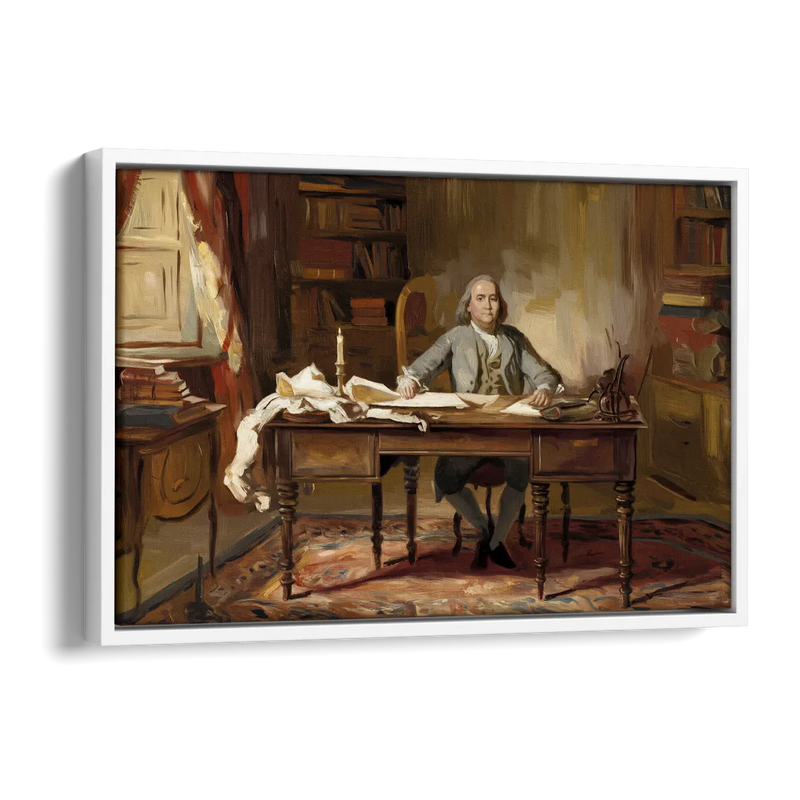 Franklin Historic Charm Side - White Canvas Wall Art