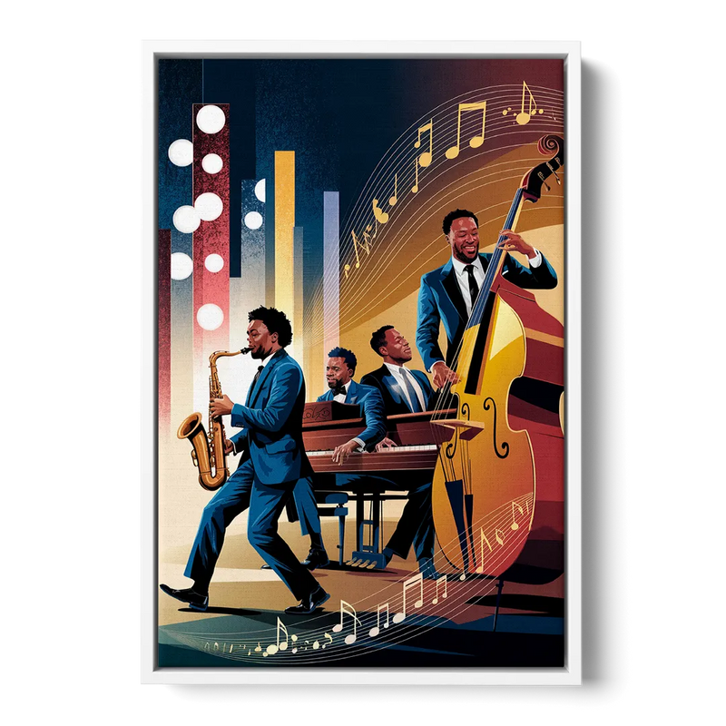 Franklin Music Legacy Front - White Canvas Wall Art