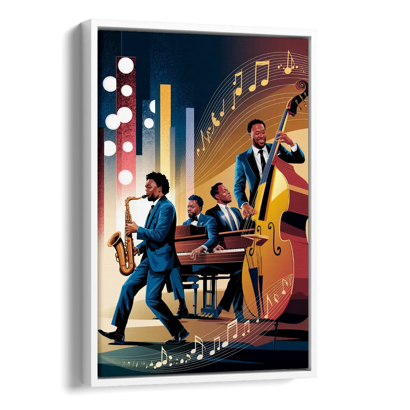 Franklin Music Legacy Side - White Canvas Wall Art