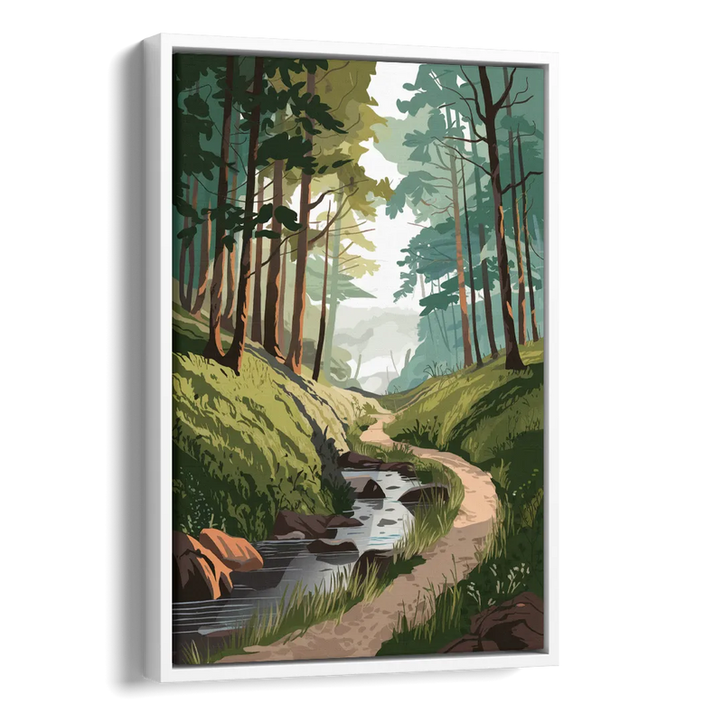 Franklin Nature Trails Side - White Canvas Wall Art