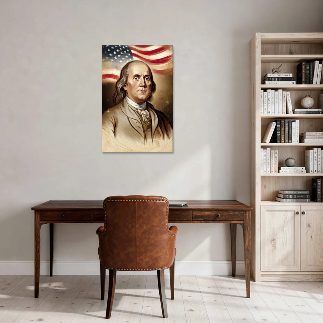 Franklin Patriotic Spirit - Canvas Wall Art - Office - 24x36